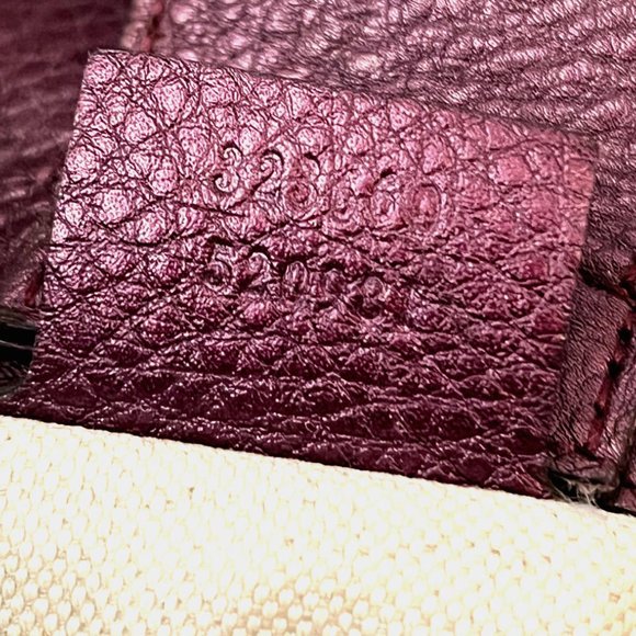 Gucci Purple Leather Shopper Tote Bamboo Handle Gold Hardware Vintage Branding - Picture 6 of 6